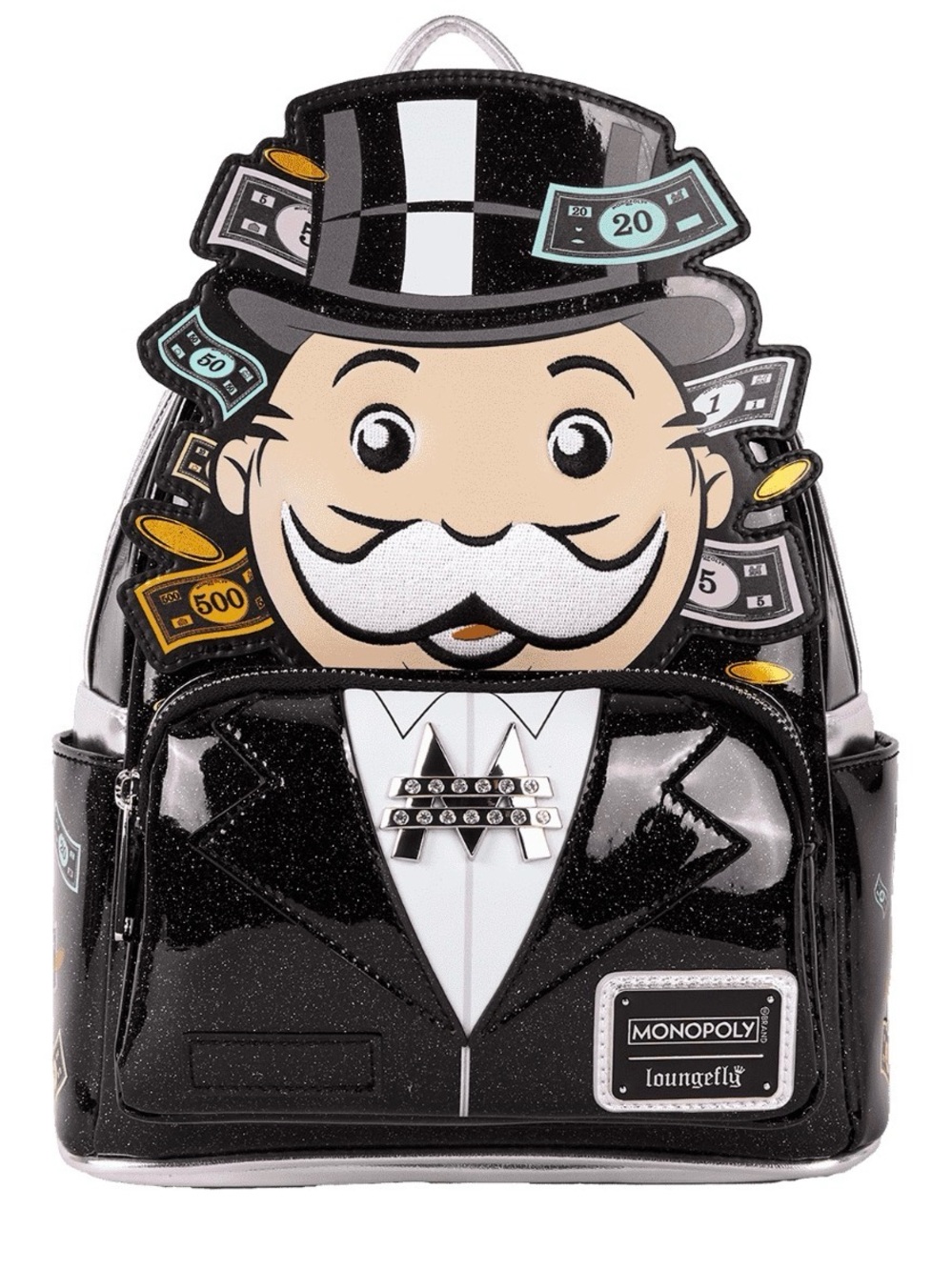 90th  Anniversary Loungefly Black/glitter Pennybags Mini Backpack , hard tag
